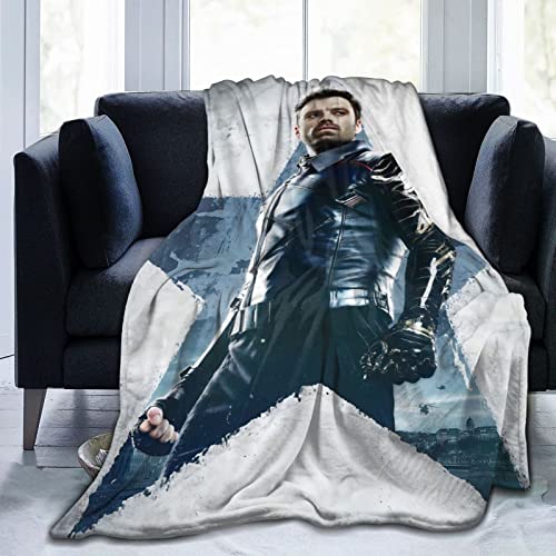 Sebastian Stan Ultra Soft Micro Fleece Blanket All Season Fuzzy Warm Throw Blanket for Sofa Chair Couch Bed