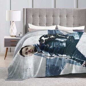 Sebastian Stan Ultra Soft Micro Fleece Blanket All Season Fuzzy Warm Throw Blanket for Sofa Chair Couch Bed