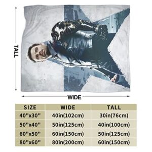 Sebastian Stan Ultra Soft Micro Fleece Blanket All Season Fuzzy Warm Throw Blanket for Sofa Chair Couch Bed