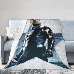 Sebastian Stan Ultra Soft Micro Fleece Blanket All Season Fuzzy Warm Throw Blanket for Sofa Chair Couch Bed