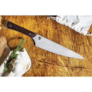 Shun Cutlery Kanso Chef's Knife 8”, Gyuto-Style Kitchen Knife, Ideal for All-Around Food Preparation, Authentic, Handcrafted Japanese Knife, Professional Chef Knife