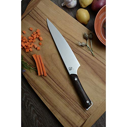 Shun Cutlery Kanso Chef's Knife 8”, Gyuto-Style Kitchen Knife, Ideal for All-Around Food Preparation, Authentic, Handcrafted Japanese Knife, Professional Chef Knife