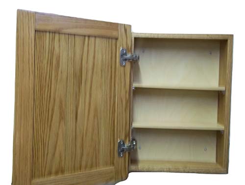 Wallmount Oak Medicine Cabinet