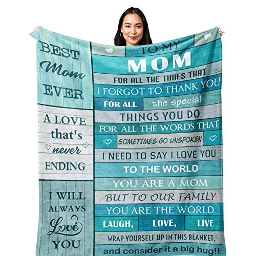 POQUSH Gifts for Mom,Mom Gifts,Birthday Gifts for Mom,Mom Birthday Gifts,Mom Gift from Daughter Son, Best Mom Gifts for Mothers Day/Christmas/Valentine's Day,Mom Blanket 60”x50”