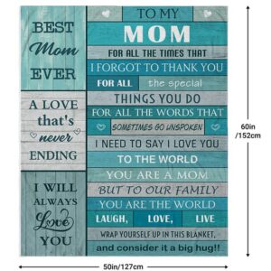 POQUSH Gifts for Mom,Mom Gifts,Birthday Gifts for Mom,Mom Birthday Gifts,Mom Gift from Daughter Son, Best Mom Gifts for Mothers Day/Christmas/Valentine's Day,Mom Blanket 60”x50”