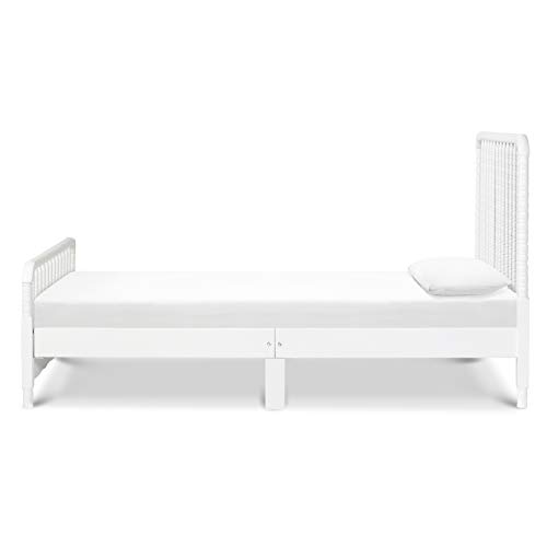 DaVinci Jenny Lind Twin-Bed with Wood Spindle Posts in White-Mattress Support Slats Included