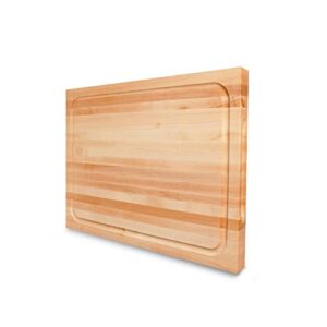 CONSDAN Cutting Board, USA Grown Hardwood, Butcher Block Hard Maple with Invisible Inner Handle, Prefinished with Food-Grade Oil, Suitable for Kitchen Edge Grain, 1-1/2" Thick, 20" L x 15" W