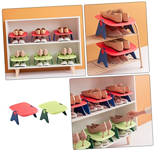 Cabilock 2pcs Storage Rack Shoe Tray Shoe Organizer Shelf Brackets for Shelves Sneaker Heels Shoe Rack Organizer Shoe Stacker Slots Shoe Slots for Shelf Shoes Holder Shoe Rack for Home Set