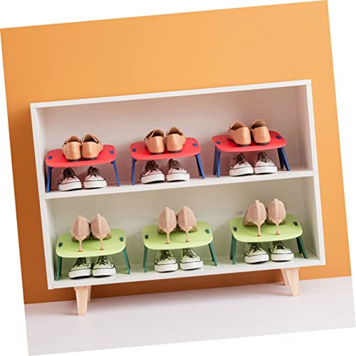 Cabilock 2pcs Storage Rack Shoe Tray Shoe Organizer Shelf Brackets for Shelves Sneaker Heels Shoe Rack Organizer Shoe Stacker Slots Shoe Slots for Shelf Shoes Holder Shoe Rack for Home Set