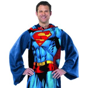 superman - world hero costume comfy throw blanket with sleeves