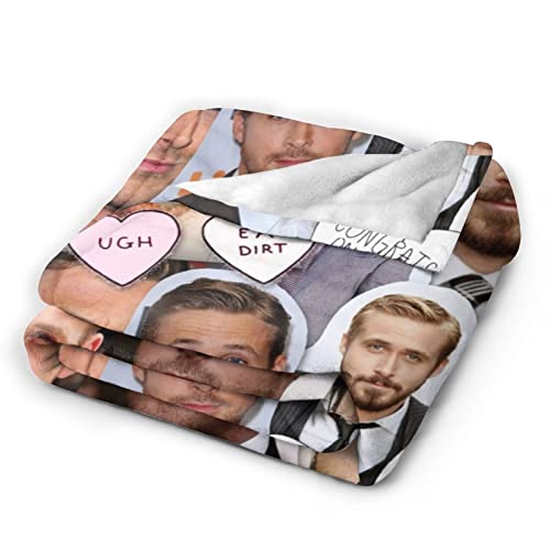 Ryan Gosling Ultra Soft Micro Fleece Blanket All Season Fuzzy Warm Throw Blanket for Sofa Chair Couch Bed