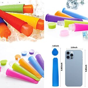 Ouddy Popsicles Molds, 8 Pack Multi Colors Popsicle Maker with Lids for Kids, Baby Popsicle Molds for DIY, Frozen Silicone Popsicle Bags Ice Pop Mold for Popsicles/Yogurt Sticks/Jelly/Chocolates