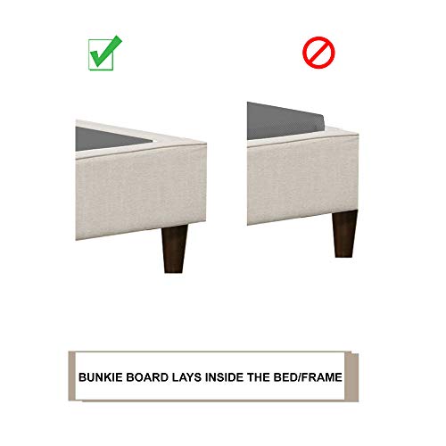 Spinal Solution Wood Split Fully Assembled Bunkie Board for Mattress/Bed Support, Twin, Grey