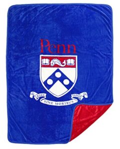 dormitory 101 u penn premium quality plush fleece blanket - x large 60"x80". fits queen or twin xl bedding. great gifts!