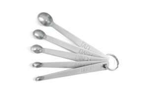 norpro mini stainless steel measuring spoons, set of 5 (tad, dash, pinch, smidgen and drop)