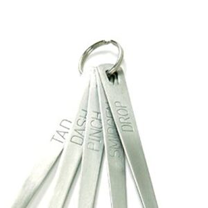 Norpro Mini Stainless Steel Measuring Spoons, Set of 5 (tad, dash, pinch, smidgen and drop)