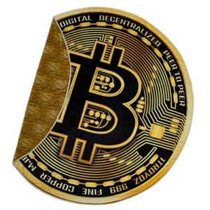 bitcoin cryptocurrency coin round blanket- physical bitcoin gift item from the crypto coins collection - 70 inch super soft fleece throw bitcoin blanket