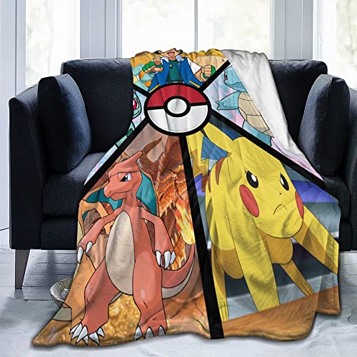 Annviopn Anime Cartoon Cute Blanket 60"X80" Personalized Print Throw Blanket Cozy Soft Blanket to Provide Warm Fluffy Cute Blankets Birthday Fluffy Cute Blankets