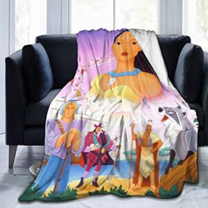 look back at me pocah-ontas throw blanket soft and warm ultra-soft micro fleece blanket,60"" x50