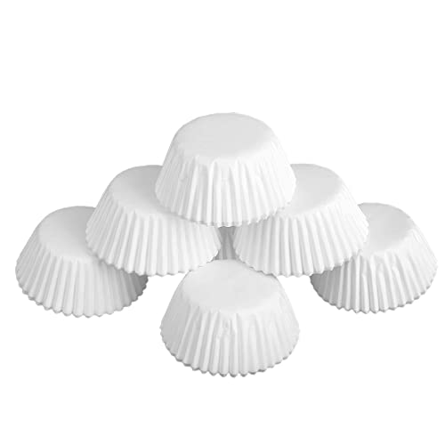 Cokiecan 1000 Pcs White Mini Cupcake Liners Small Muffin Liners No Smell Premium Greaseproof Paper Cupcake Wrappers Baking Cups (1.25 Inch Bottom Dia.)