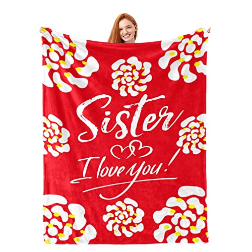 Sisters Gifts from Sister Blanket, Sister Birthday Gifts from Sister, Birthday Gifts for Sister, Best Sister Graduation Gifts for Sister from Brother, Sister Gifts, Throw Blanket 40X50 inches B