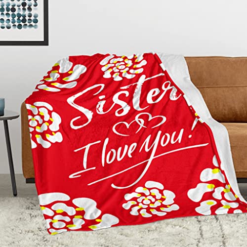 Sisters Gifts from Sister Blanket, Sister Birthday Gifts from Sister, Birthday Gifts for Sister, Best Sister Graduation Gifts for Sister from Brother, Sister Gifts, Throw Blanket 40X50 inches B