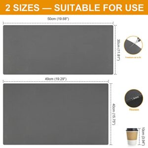 Dish Drying Mats for Kitchen Counter Coffee Mat Under Sink Mats for Kitchen Waterproof Dish Mat Drying Kitchen Mat Bar Mats for Countertop Coffee Bar Accessories (Deep Gray, 12"*19")
