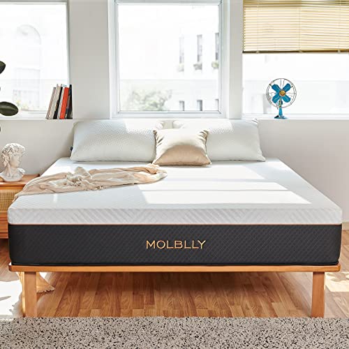 Molblly Full Mattress, Hybrid 12 inch Full Size Mattresse in a Box with Gel Memory Foam & Individually Pocket Coils, Motion Isolation Bed Mattress Full Size 54"*75"*12"