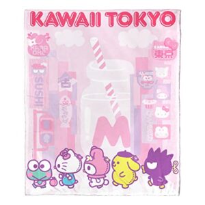 northwest sanrio hello kitty silk touch throw blanket, 50" x 60", kawaii tokyo
