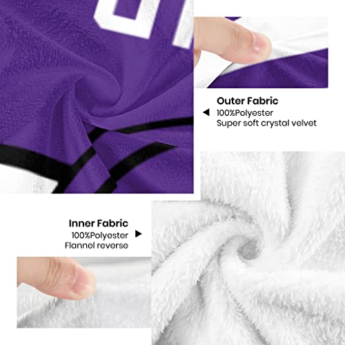 ANTKING Plush Throw Blanket Minnesota Custom Any Name and Number for Men Women Youth Gift