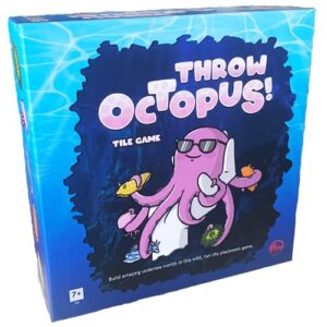 throw octopus! tile game | family board game | strategy game | puzzle game | for kids and adults of all ages | ages 5 and up | 2-5 players | made
