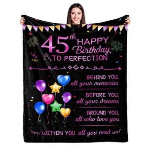 brithhaha 45th birthday gifts for women funny 1977 blanket for 45 year old woman 45th birthday throw ideas 45 birthday decorations for women her him wife sister mom friends grandmother 60"x50"