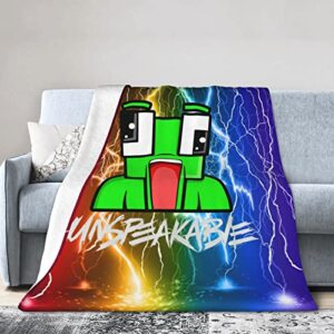 Ultra-Soft Micro Fleece Blanket 3D Fashion Print All Season Couch Sofa Warm Bed Throw Blanket Perfect for Kids Adults Family Birthday Gift 60"X50"