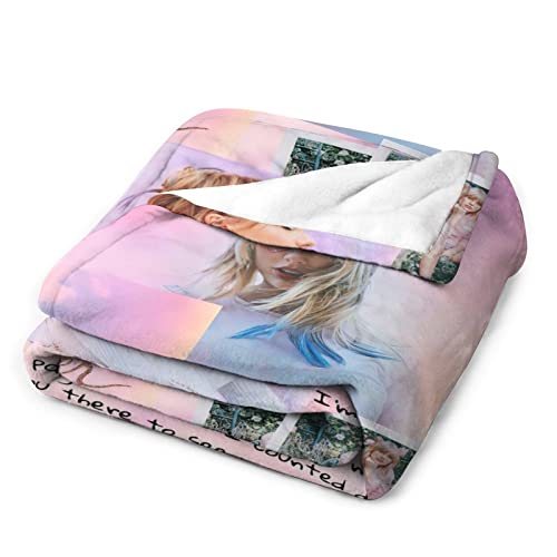 Love Pop Singers Music Album Cover Throw Blanket Warm Blanket in Winter Fleece Bedding Birthday Christmas Travel Gift King Size Blankets for Bed Best Gifts for Fans Bedroom 40"x50"