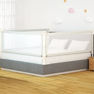 horzpil bed rails for toddlers -new upgraded 0 gap bed guardrail for kids great fit for twin, double, full-size queen & king mattress (74.7inch (1 side))