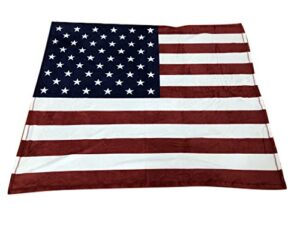 patriotic throw blanket for couch - 50" x 60", american flag, soft cozy fleece, stars & stripes, memorial day, 4th of july, home decor, red, white, blue, usa, living room sofa, bed, office
