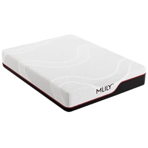 mlily 12 inch king mattress, manchester united memory foam mattress in a box made in usa, medium plush, certipur-us certified