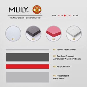 MLILY 12 Inch King Mattress, Manchester United Memory Foam Mattress in a Box Made in USA, Medium Plush, CertiPUR-US Certified