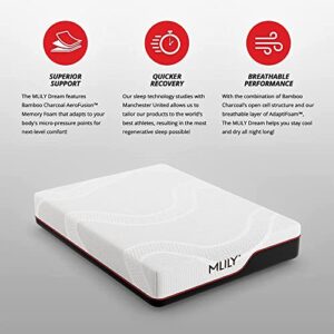 MLILY 12 Inch King Mattress, Manchester United Memory Foam Mattress in a Box Made in USA, Medium Plush, CertiPUR-US Certified