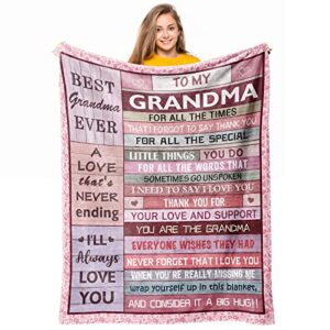 loxezom grandma gifts, gifts for grandma from granddaughter, nana gifts, best grandma christmas birthday gifts throw blanket 60" x 50", grandma gifts from grandchildren, grandmother granny gifts ideas