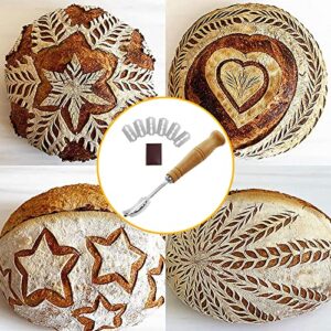 Bread Banneton Proofing Basket Set, 10 Inch Round & 9.6 Inch Oval Bread Proofing Basket Natural Rattan Banneton for Sourdough with Dough Whisk + Dough Scraper + Bread Lame + Cloth Liner