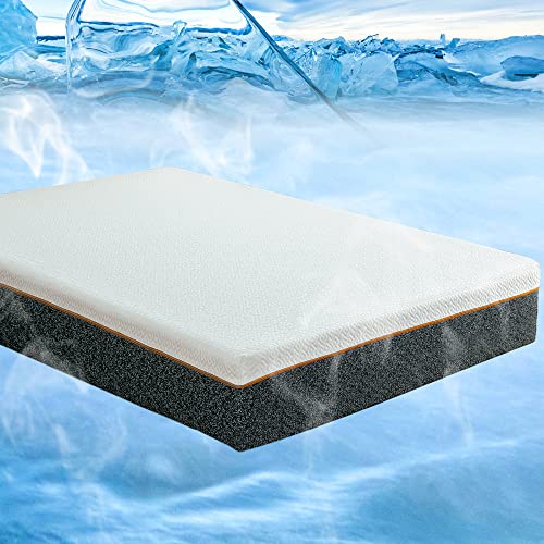 Askme Queen Mattress 10 Inches Memory Foam Mattress,Medium Firm Cooling Gel Queen Size Mattress Bed in a Box，Breathable Soft Cooling Fabric Cover CertiPUR-US Certified, Pressure Relieving