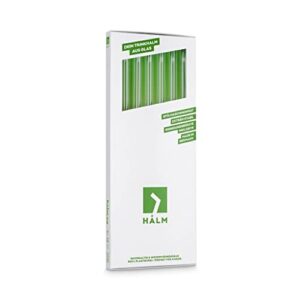 Halm Glass Straws – 6x 12 inch Long Replacement Straw for Stanley Cup 40 oz & 30 oz Plastic-Free Cleaning Brush - Reusable Drinking Straw Dishwasher Safe - Made in Germany