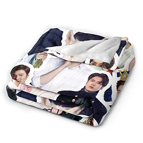 Blanket Lee Min-ho Soft and Comfortable Warm Fleece Blanket for Sofa,Office Bed car Camp Couch Cozy Plush Throw Blankets Beach Blankets