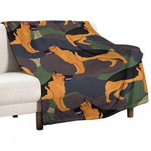 german shepherd throw blanket for couch bed flannel lap blanket lightweight cozy plush blanket for all seasons 50"x70"