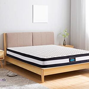 DreamQi Twin Mattress 8 Inch Memory Foam Hybrid Mattress Breathable Comfortable Mattress in A Box Pressure Relief Sleep Supportive(Twin, 8-inch)