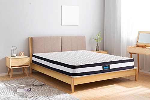 DreamQi Twin Mattress 8 Inch Memory Foam Hybrid Mattress Breathable Comfortable Mattress in A Box Pressure Relief Sleep Supportive(Twin, 8-inch)