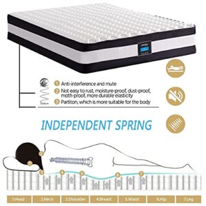 DreamQi Twin Mattress 8 Inch Memory Foam Hybrid Mattress Breathable Comfortable Mattress in A Box Pressure Relief Sleep Supportive(Twin, 8-inch)