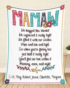 personalized mamaw gifts blanket, customized gifts for mamaw, throw blanket mamaw birthday gifts , fleece blanket, mamaw blanket throw, mamaw gifts from grandkids, mamaw gifts for grandma.