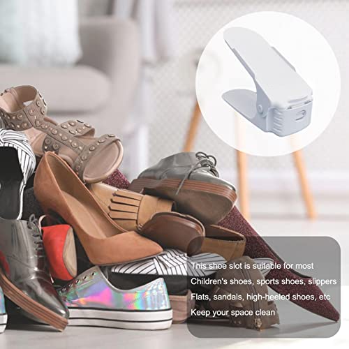 Adjustable Shoe Stacker - Adjustable Double Layer Storage Shoe Organizer Holder - Shoe Storage Holder 3-Level for Kids Shoes Sneakers High Heels Tmay